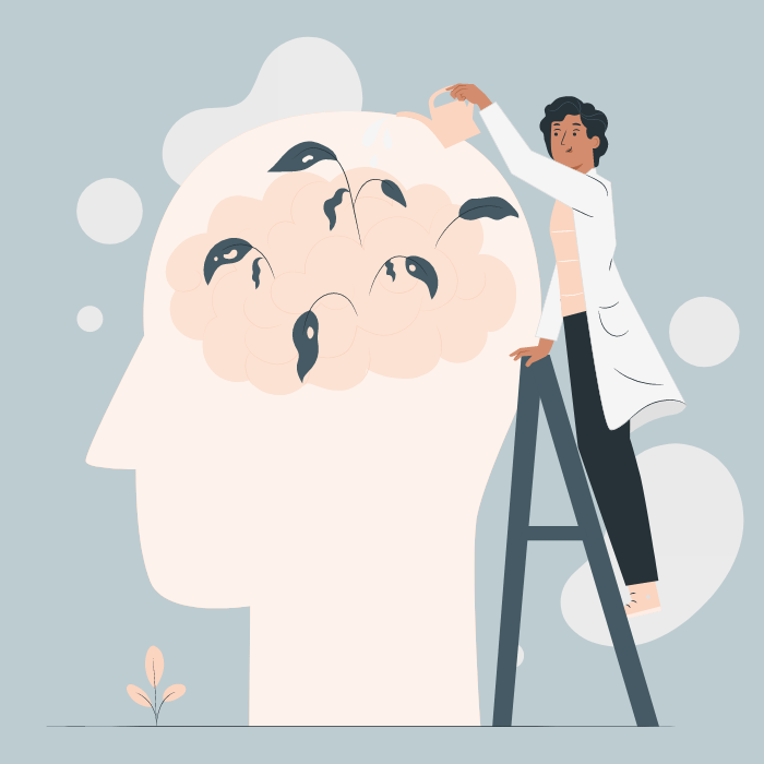 Ilustração sobre saúde mental