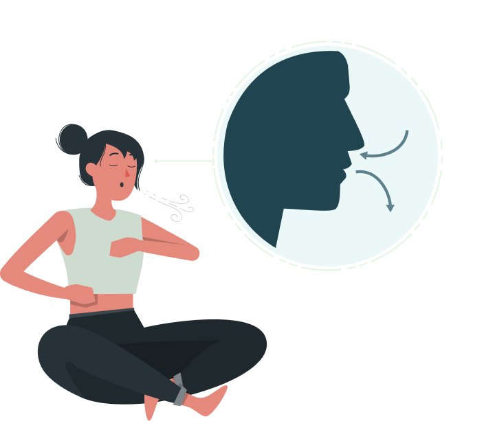 Ícone demonstrativo de respiração